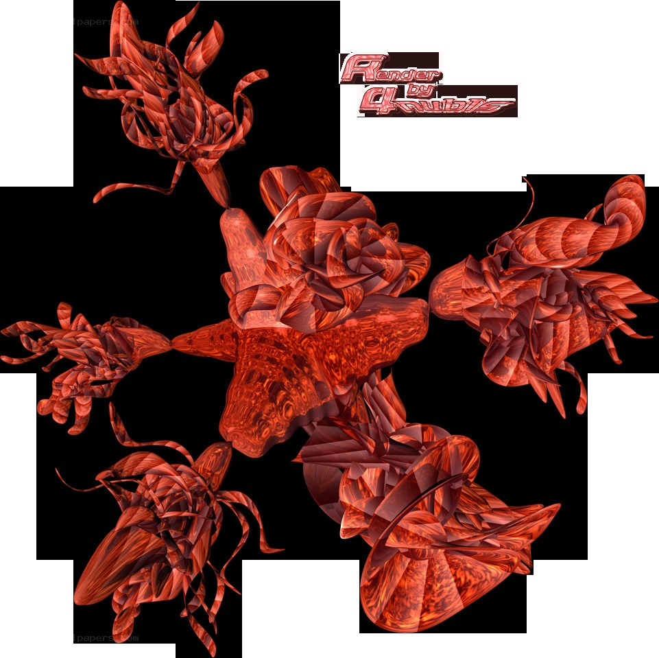 abstract red fractal design