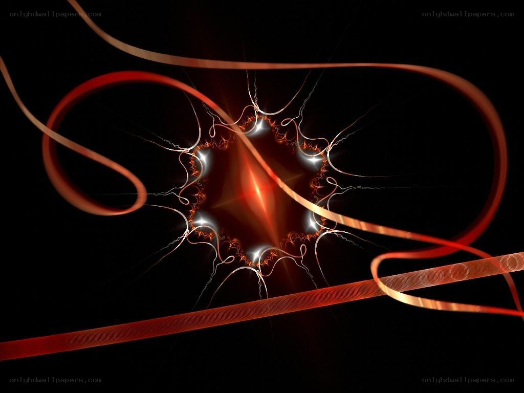 Abstract red fractal design