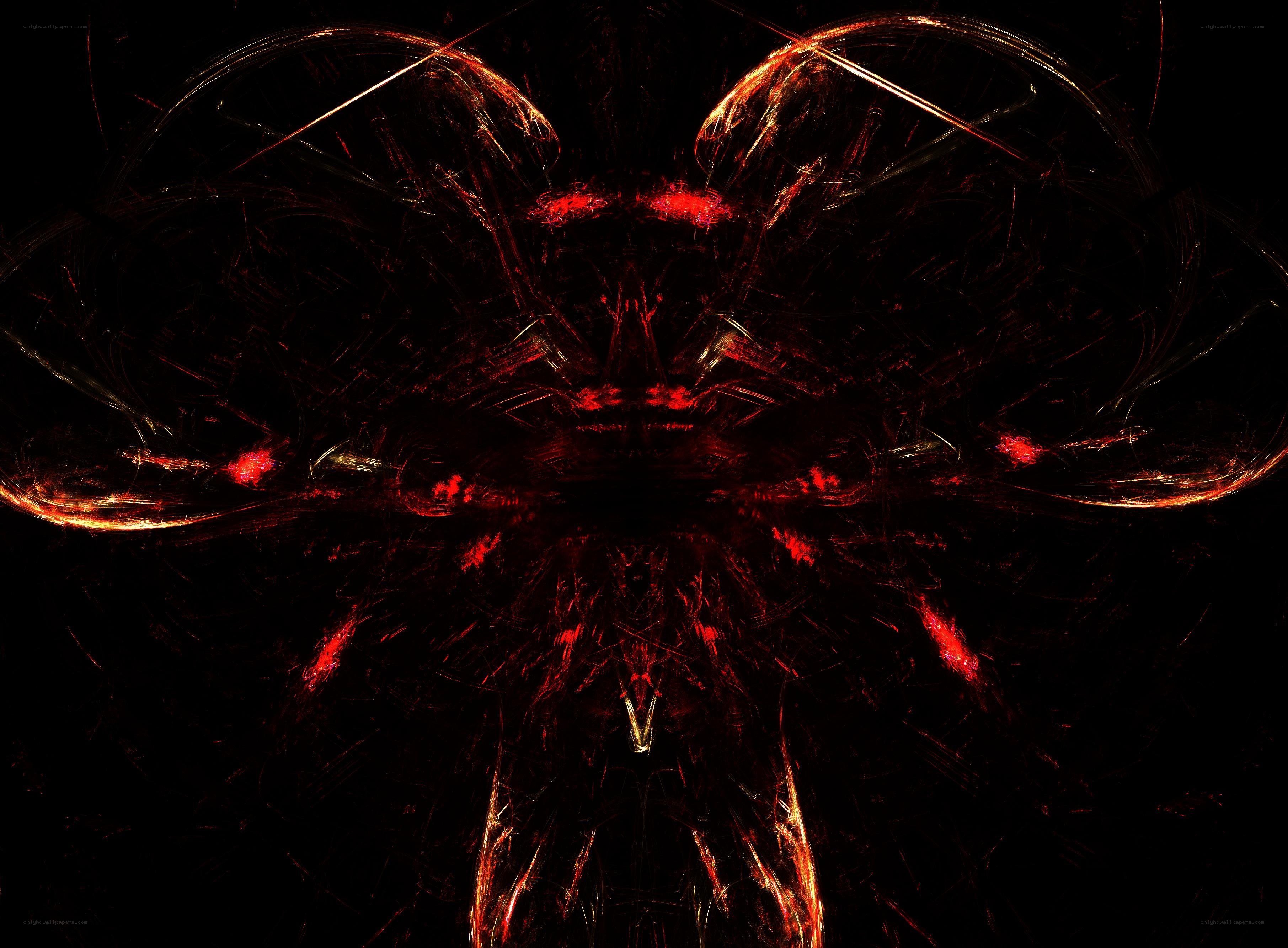 abstract red fractal design
