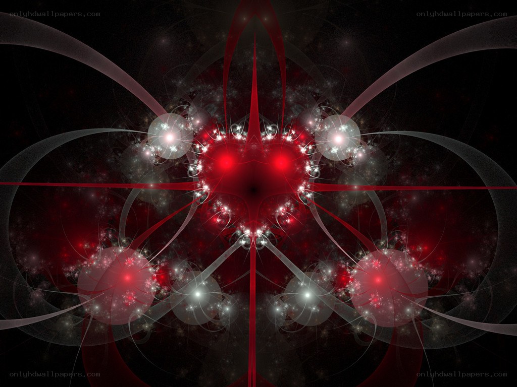 Abstract red fractal design