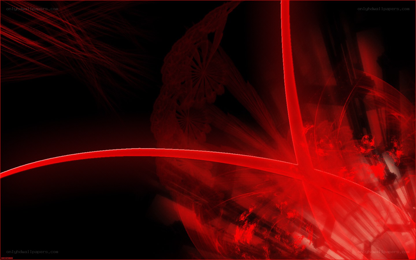 abstract red fractal design