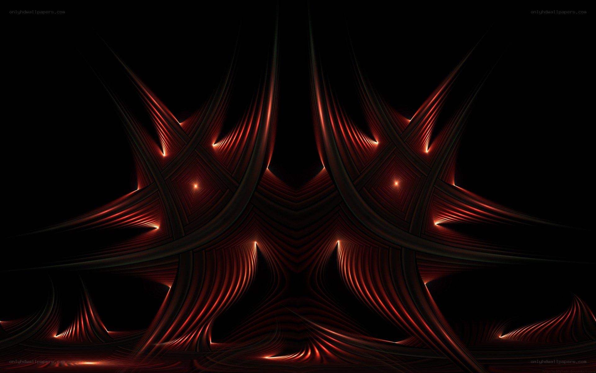 Abstract red fractal design