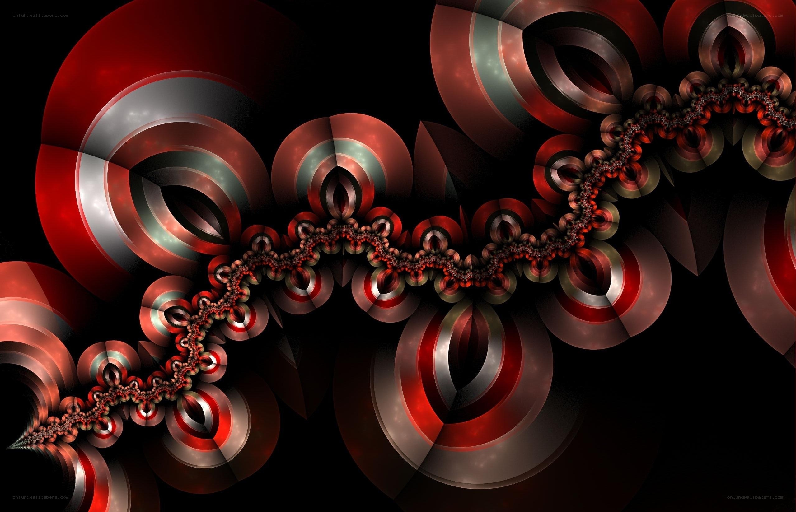 Abstract red fractal design