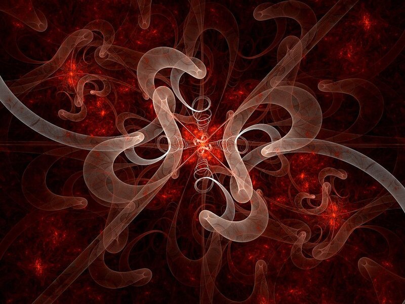 Abstract red fractal design