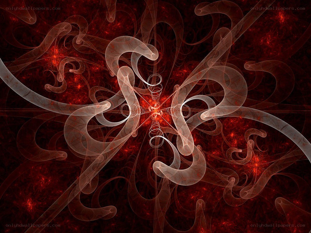 Abstract red fractal design