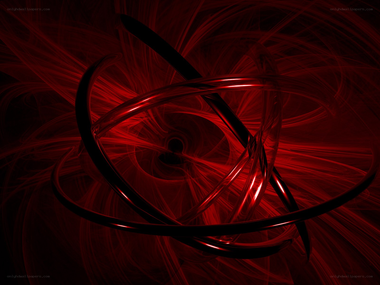 Abstract red fractal design