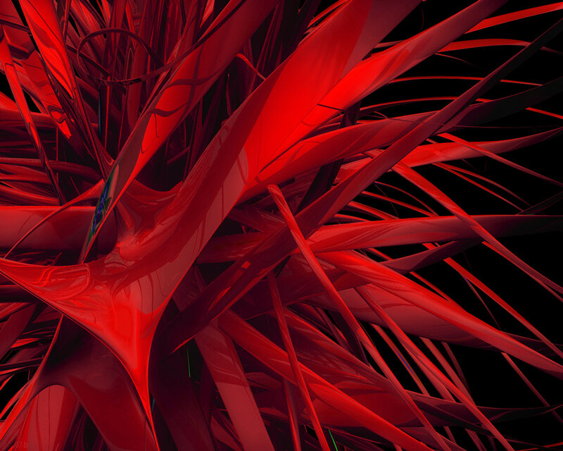 abstract red fractal design
