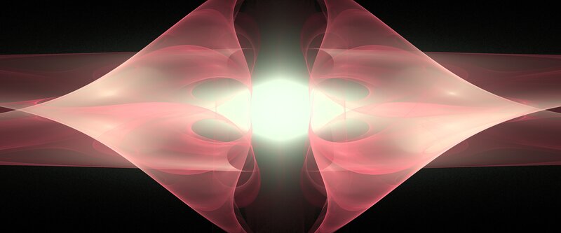 Abstract Red Fractal Design — Dramatic, Digital Art