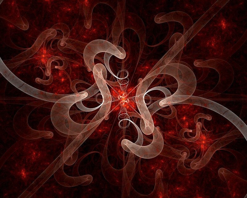 Abstract red fractal design