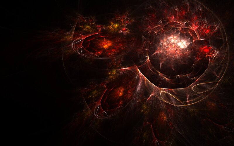 Abstract red fractal energy
