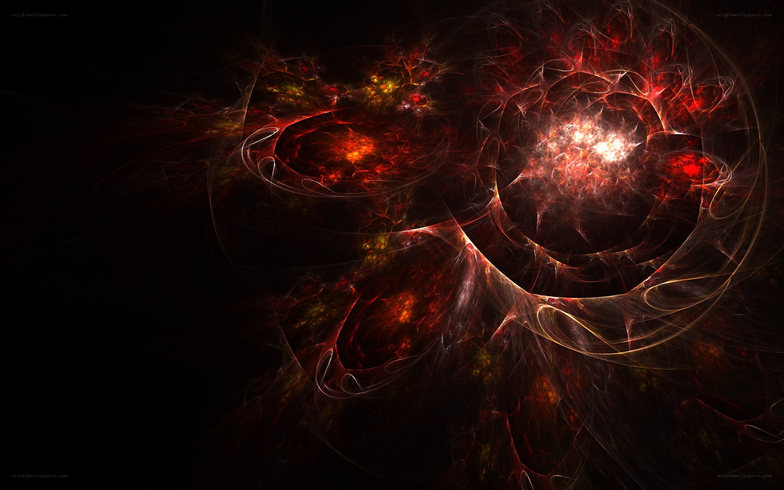 Abstract red fractal energy
