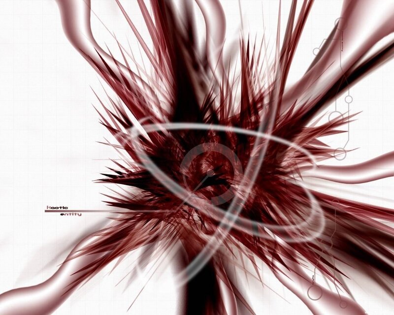 abstract red fractal explosion