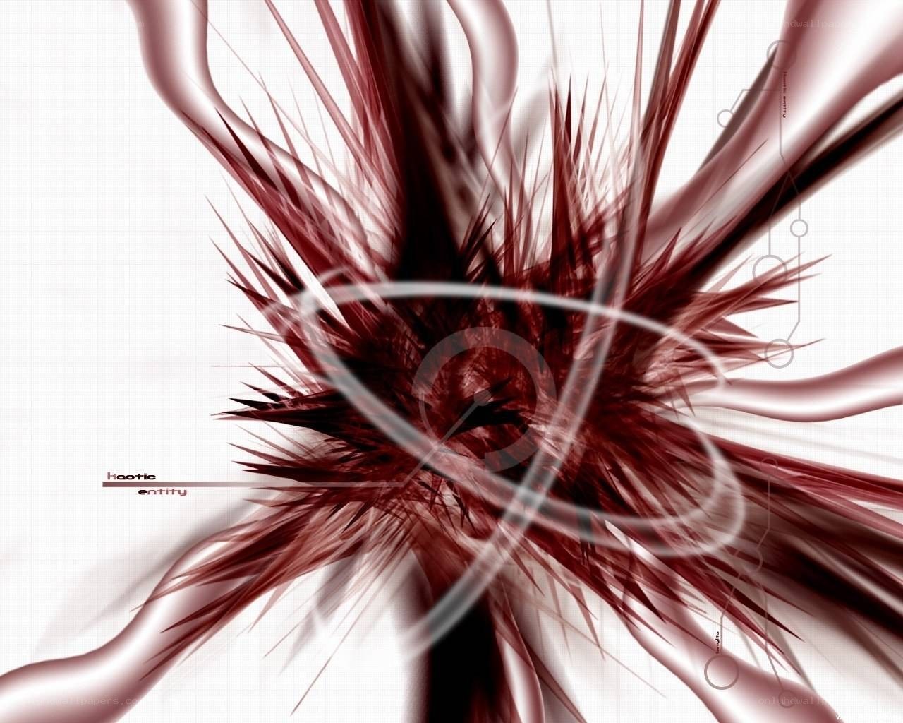 abstract red fractal explosion