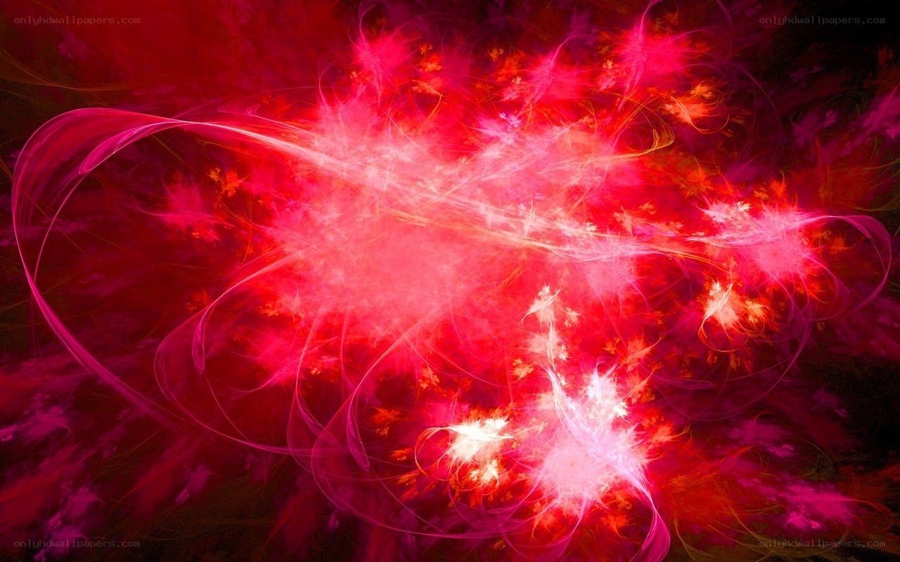 Abstract red fractal explosion
