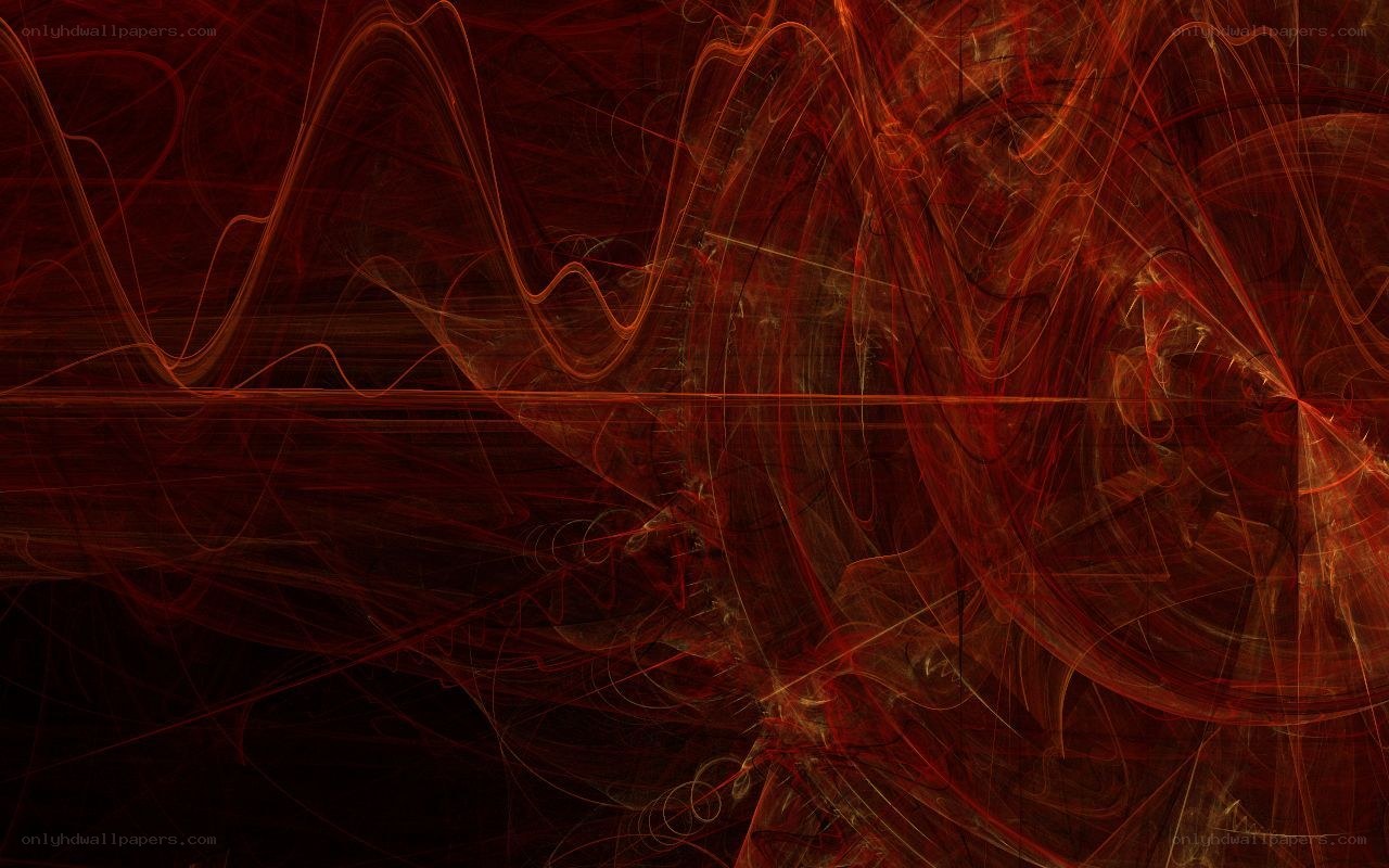 Abstract red fractal lines