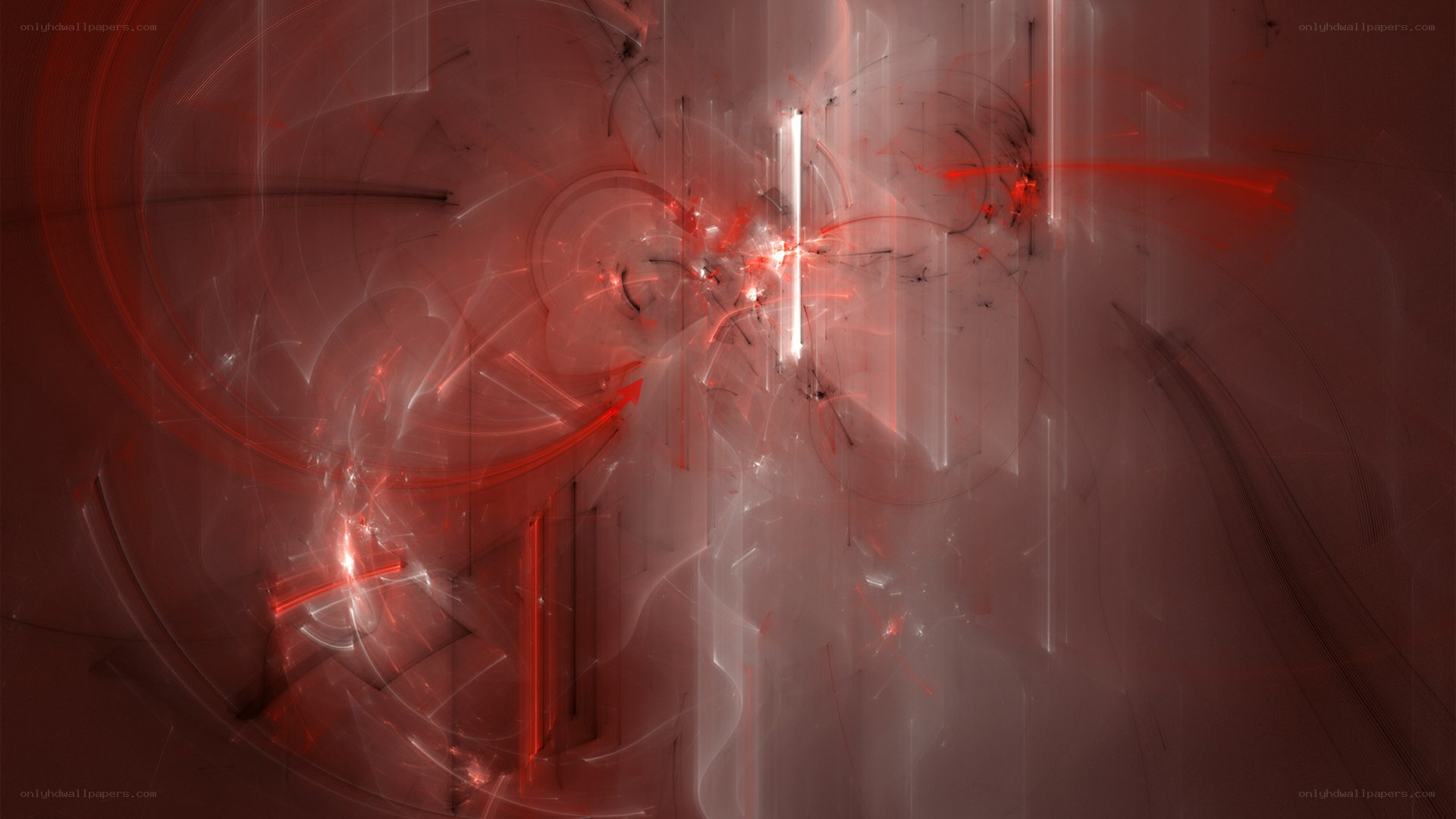 Abstract red fractal motion