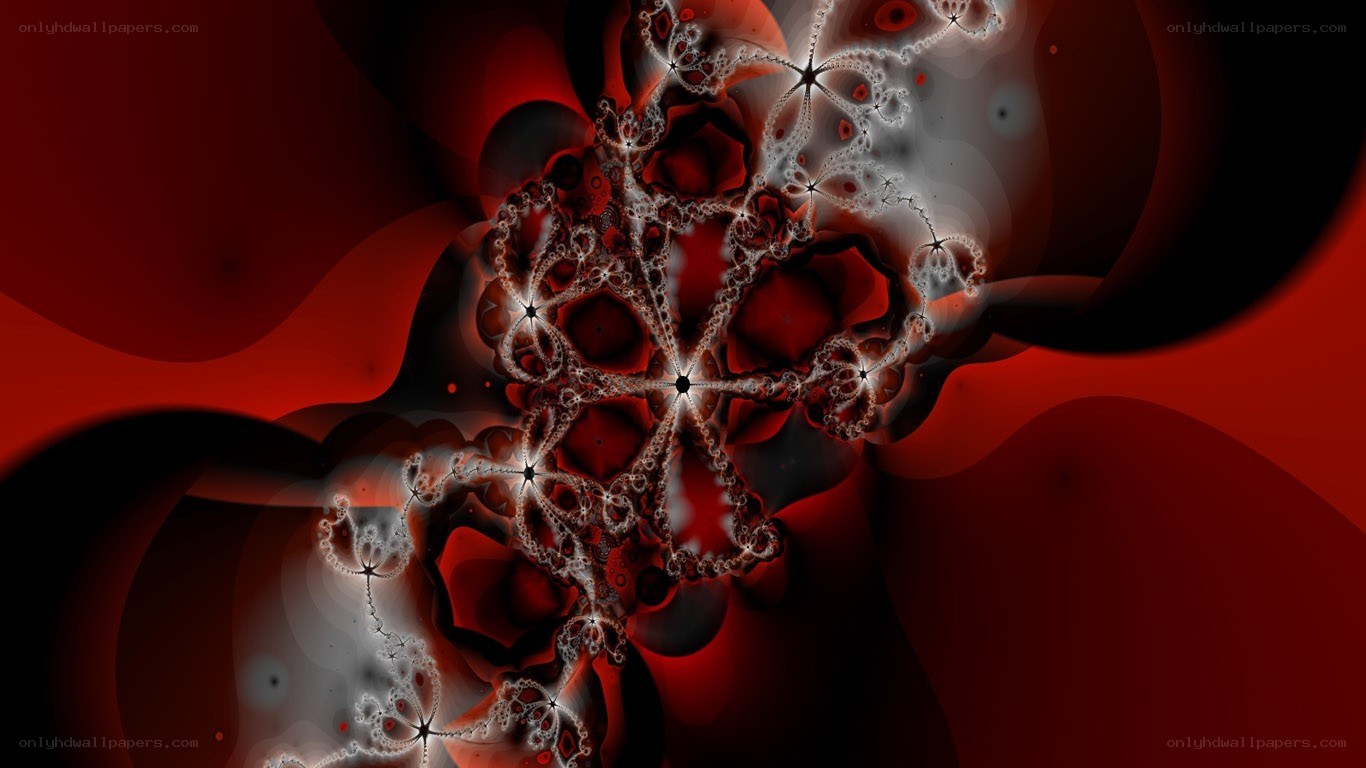 Abstract red fractal pattern