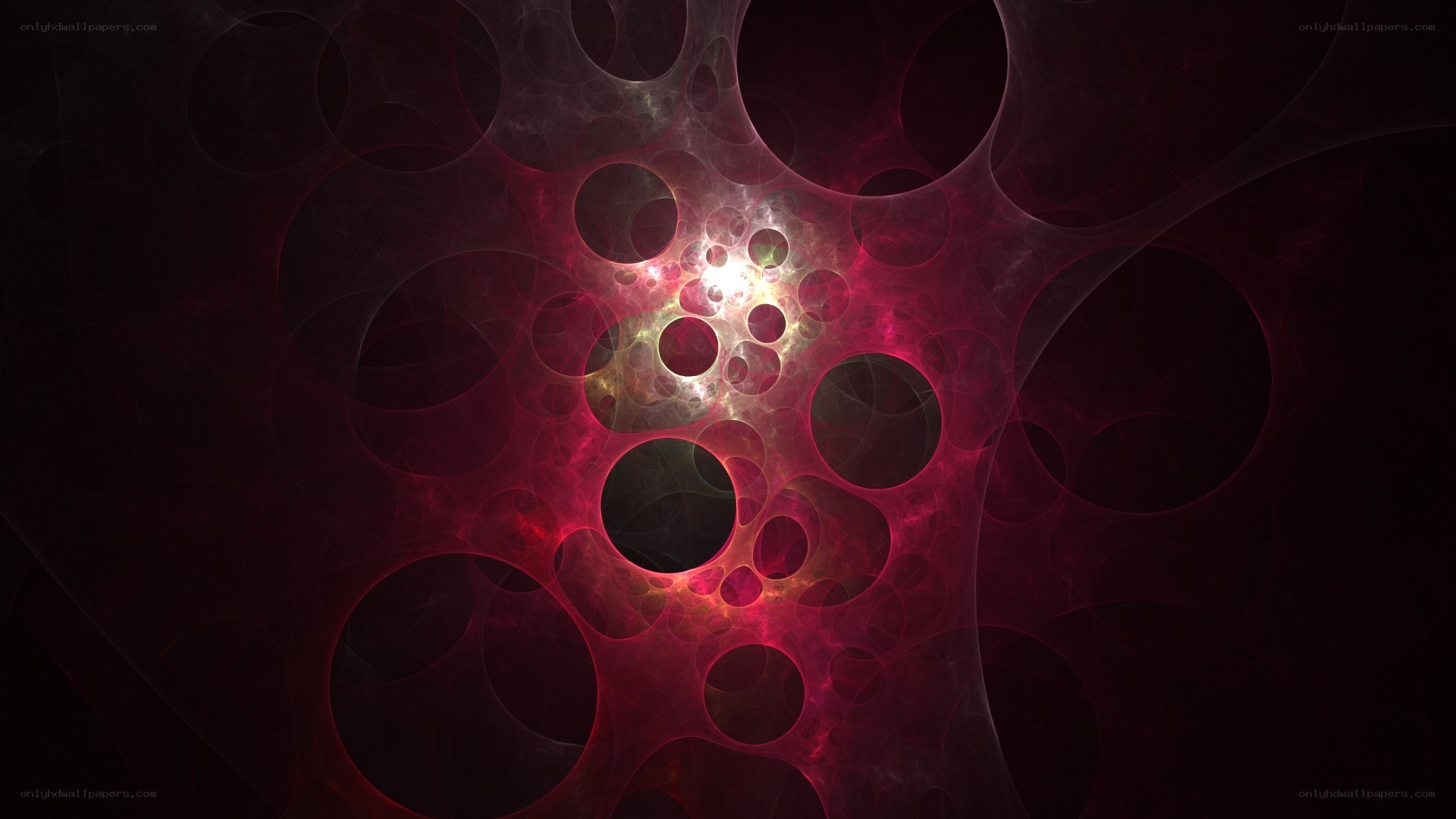 Abstract red fractal pattern