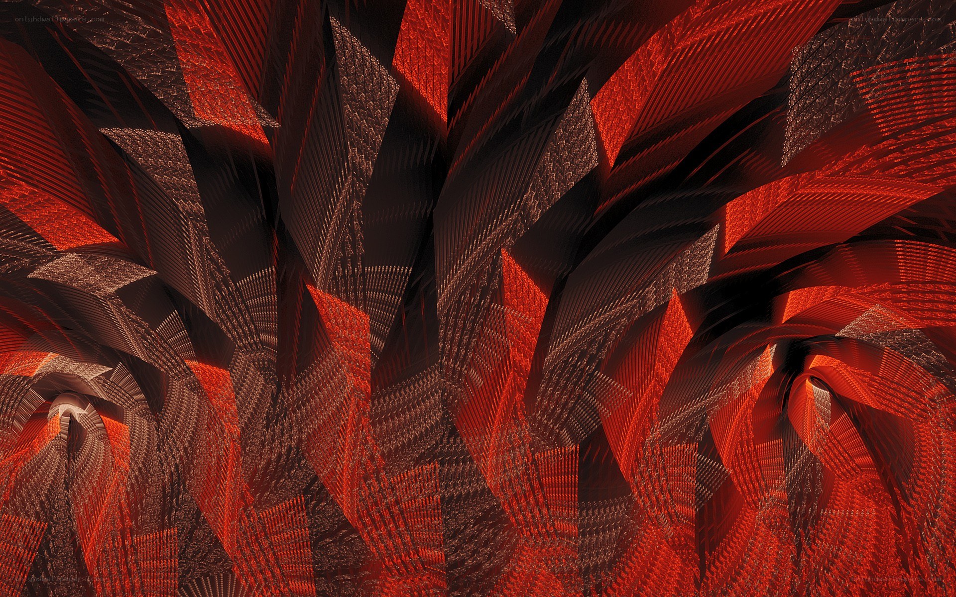 Abstract red fractal pattern