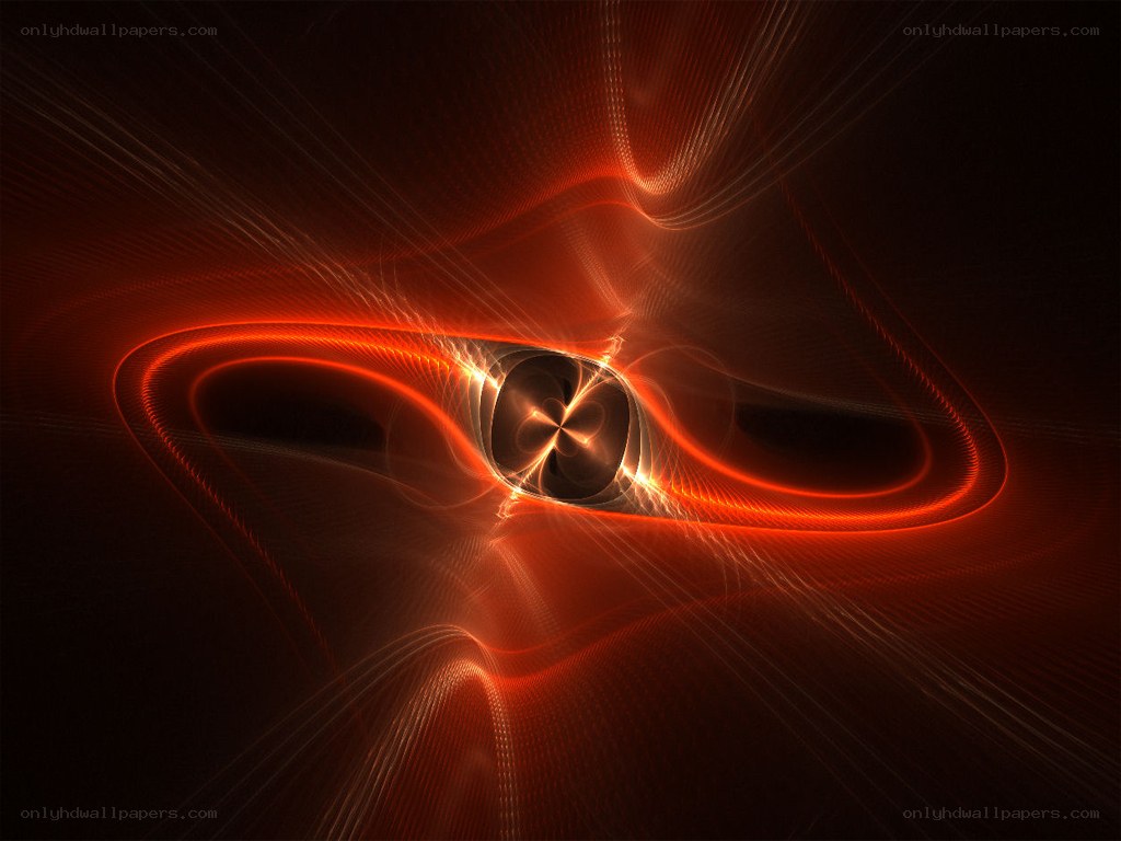 Abstract red fractal pattern