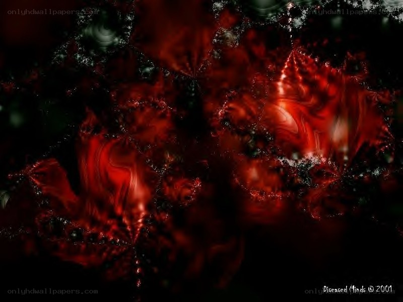 Abstract red fractal pattern