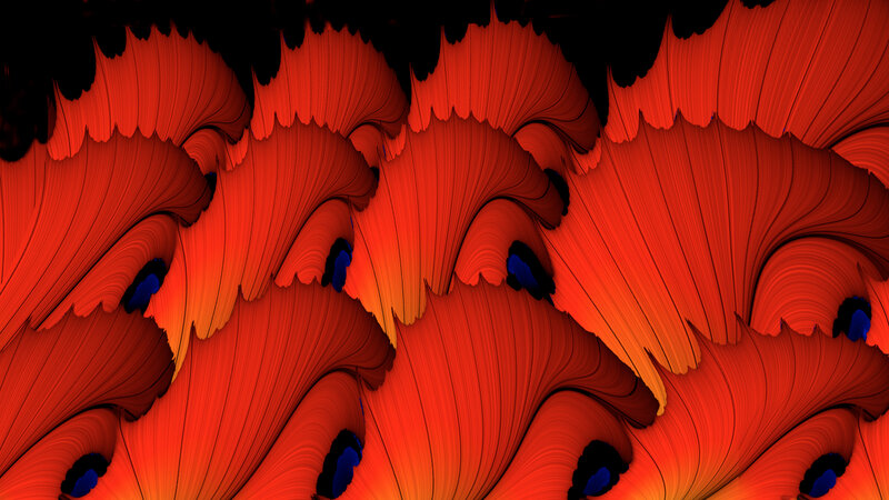 Abstract red fractal pattern