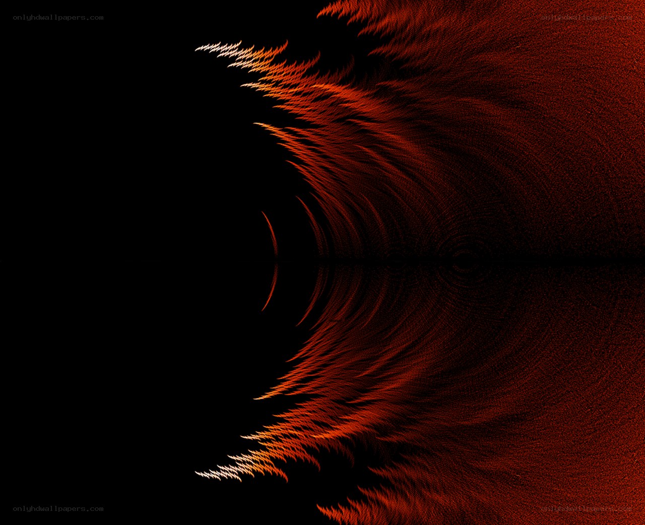 Abstract red fractal pattern