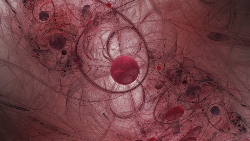 abstract red fractal pattern