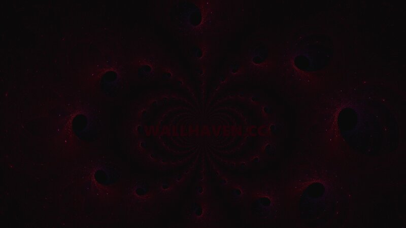 Abstract Red Fractal Pattern — Dark