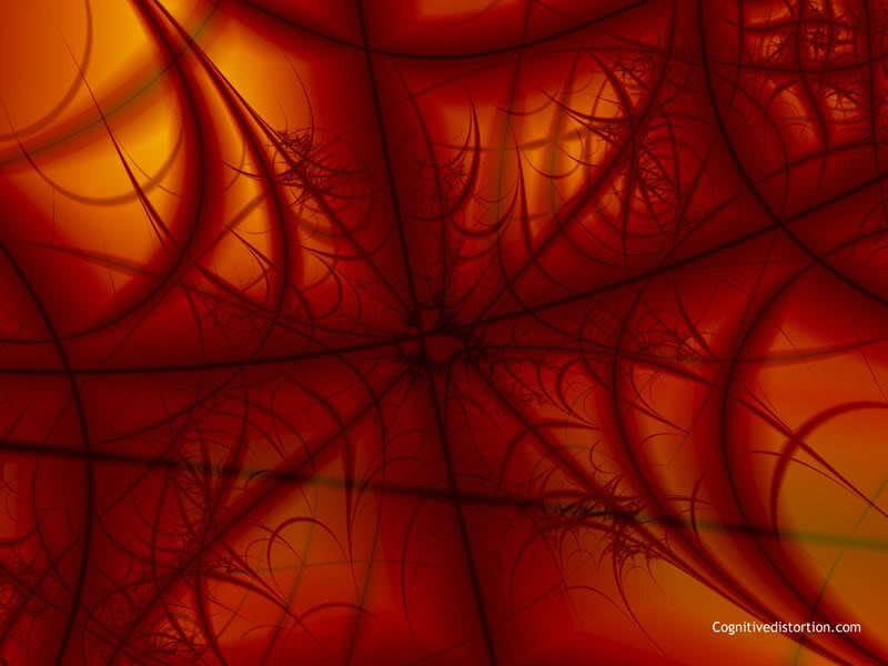 Abstract Red Fractal Pattern — Intense