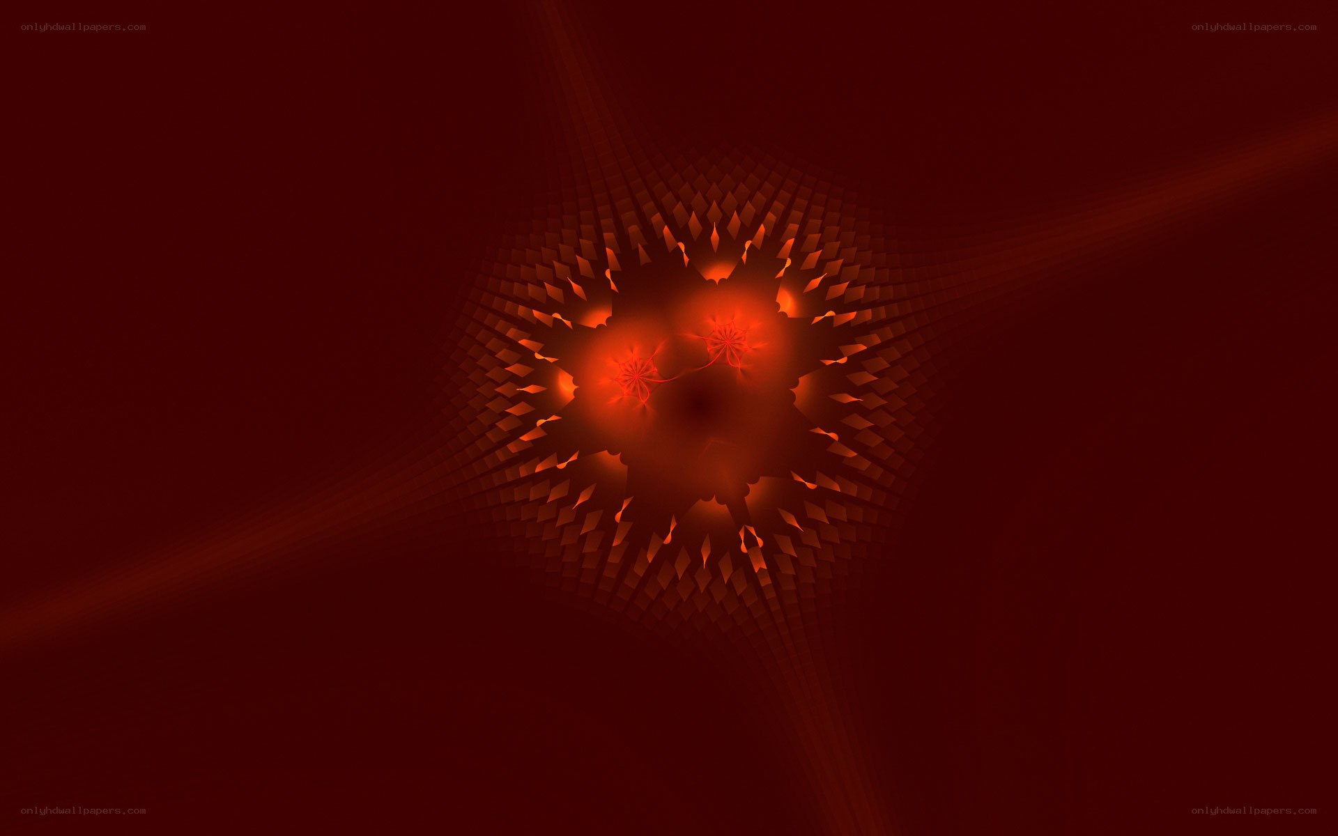 Abstract red fractal pattern