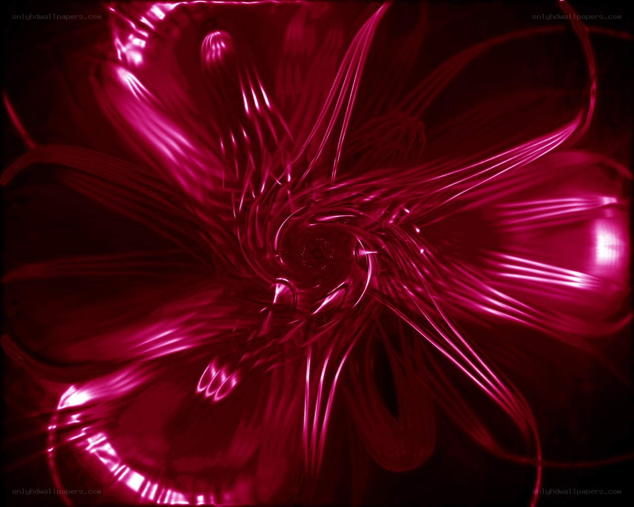 abstract red fractal spiral