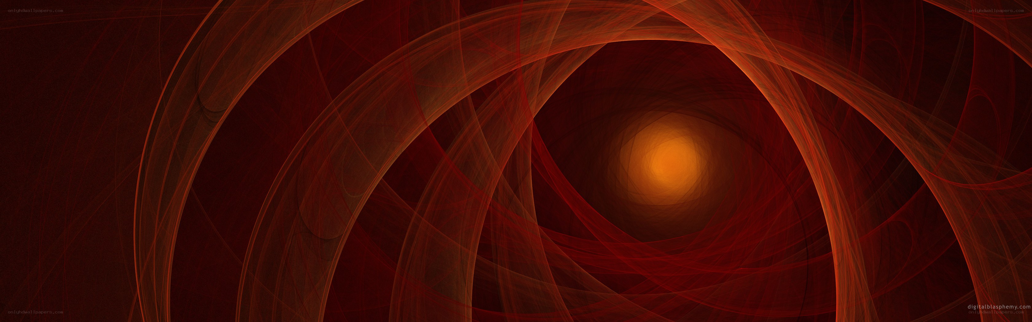 Abstract red fractal tunnel