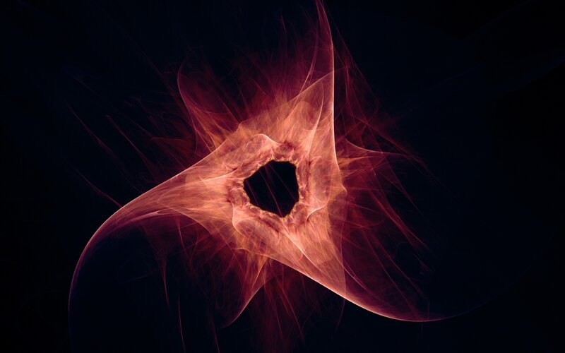Abstract red fractal vortex