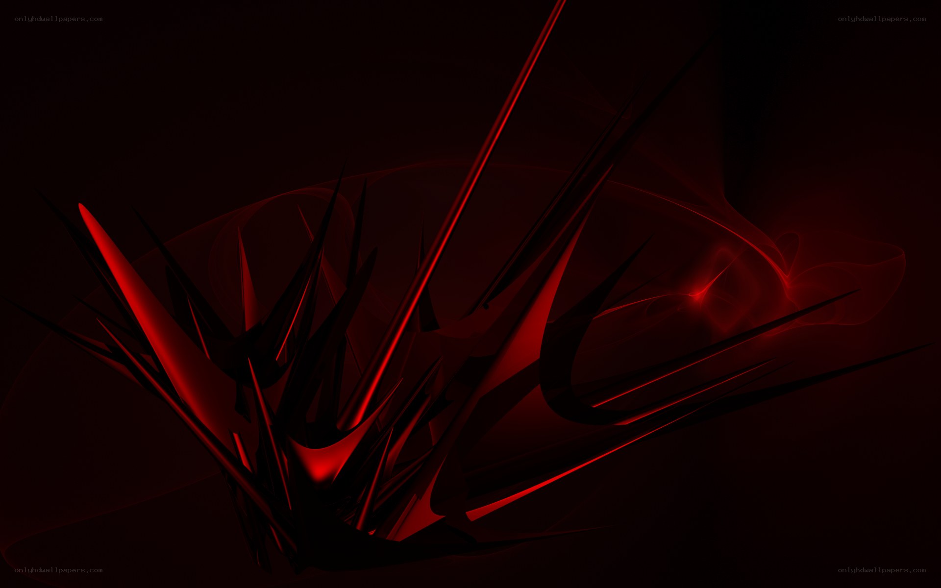 Abstract red geometric art
