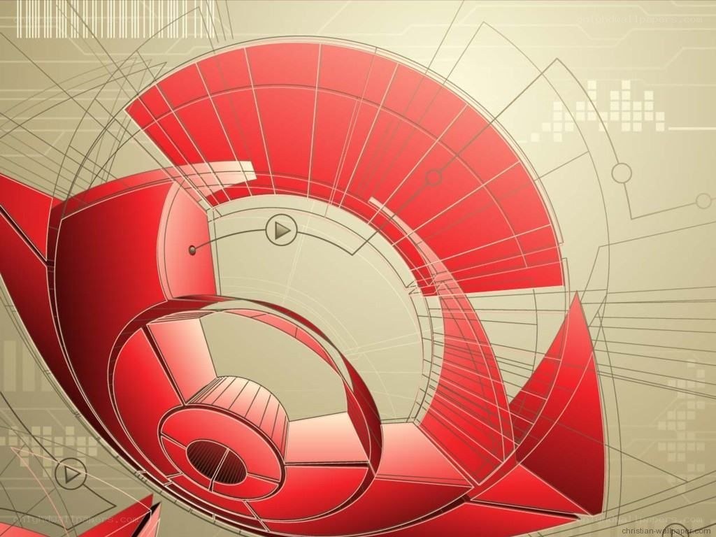 abstract red geometric design