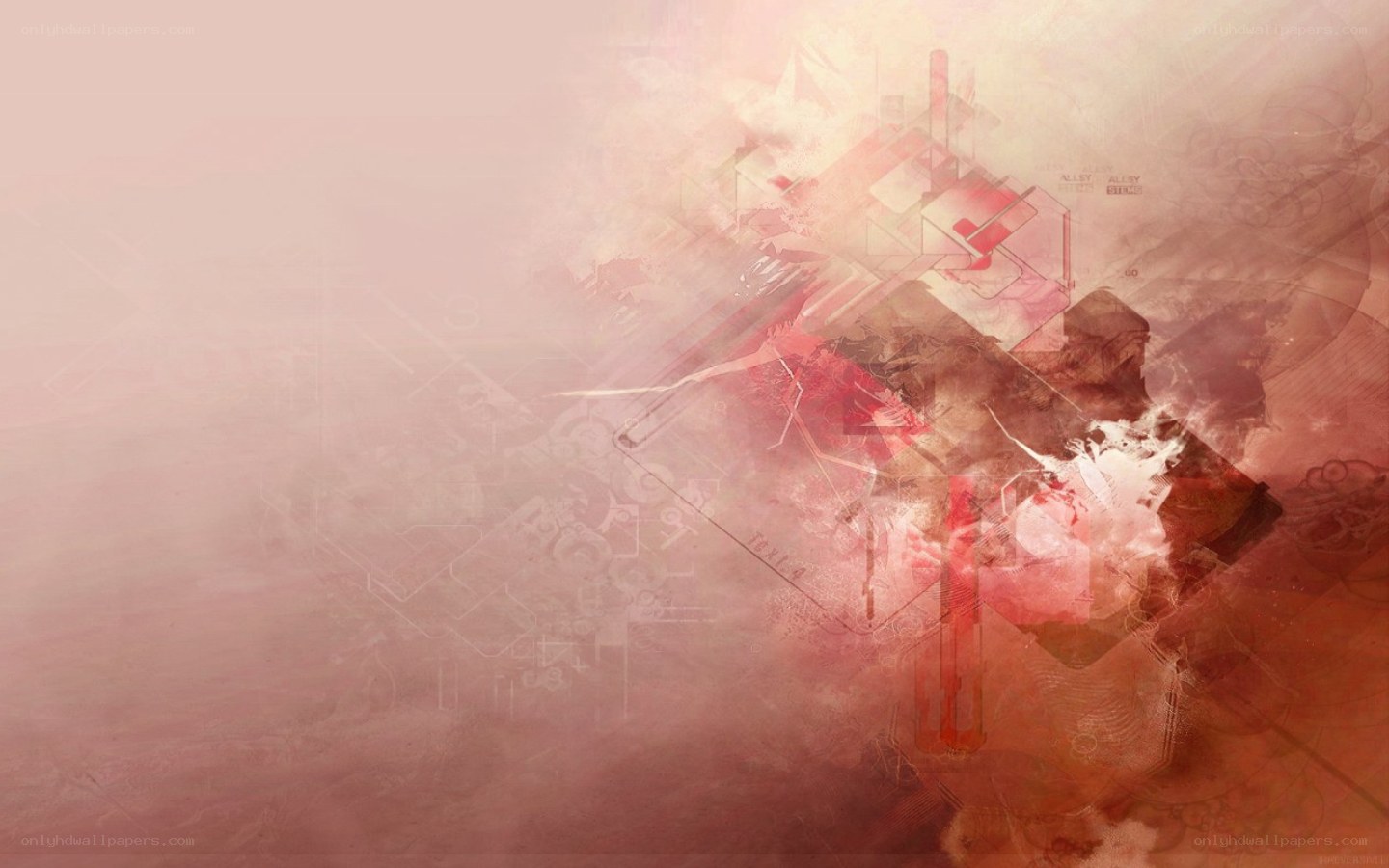 abstract red geometric design