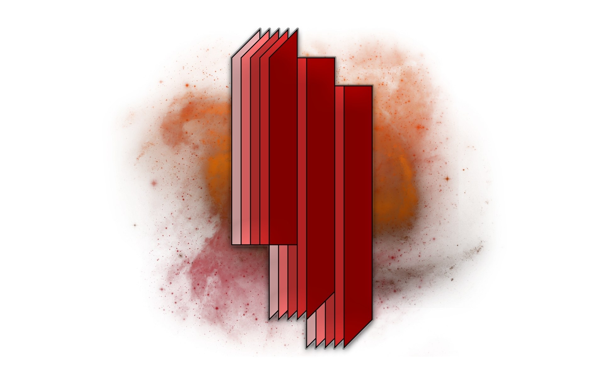 abstract red geometric design