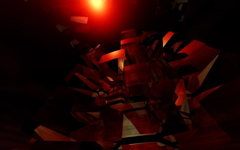 abstract red geometric explosion