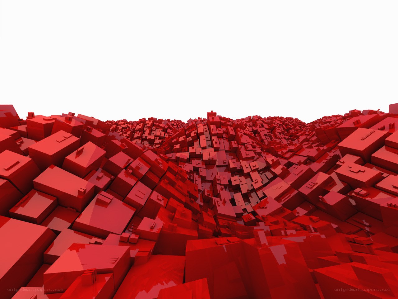 abstract red geometric landscape