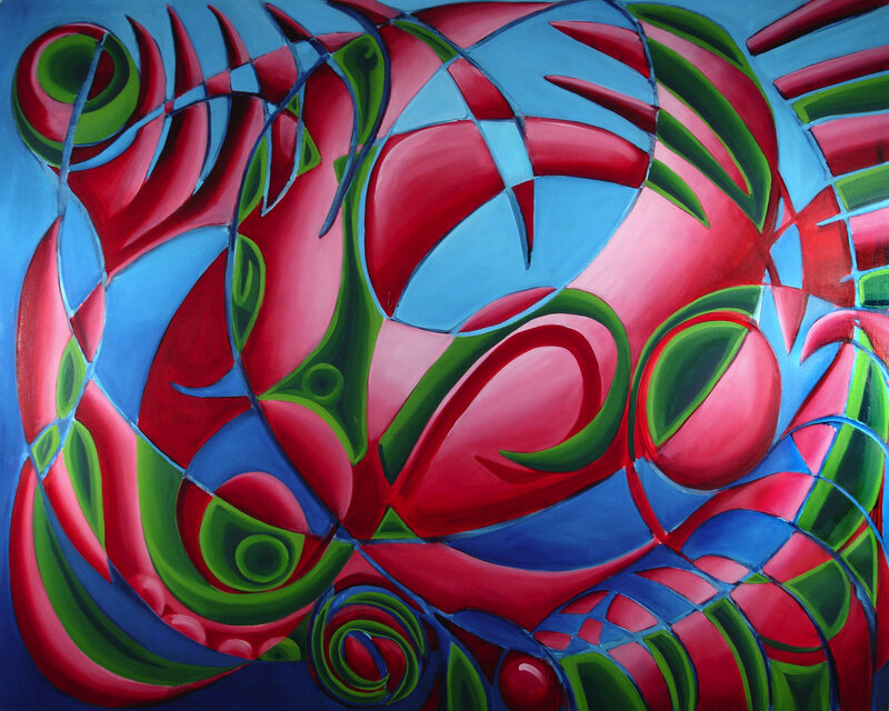 Abstract Red Green Blue Forms