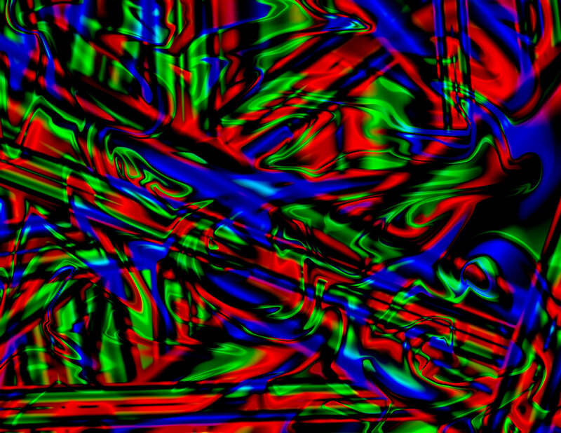 Abstract red green blue swirl