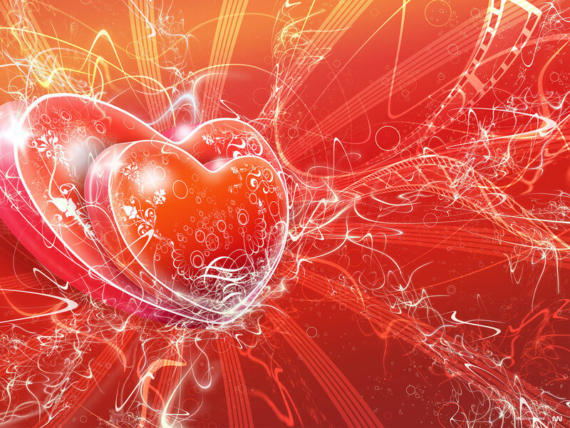 abstract red heart design