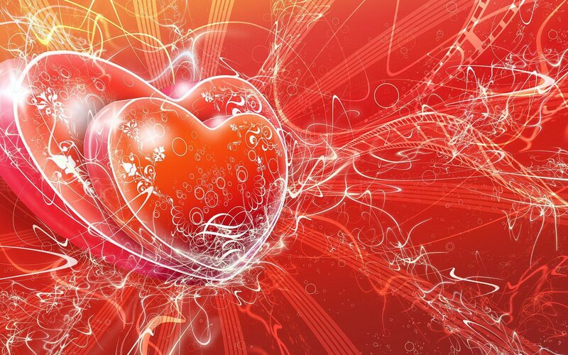 abstract red heart design