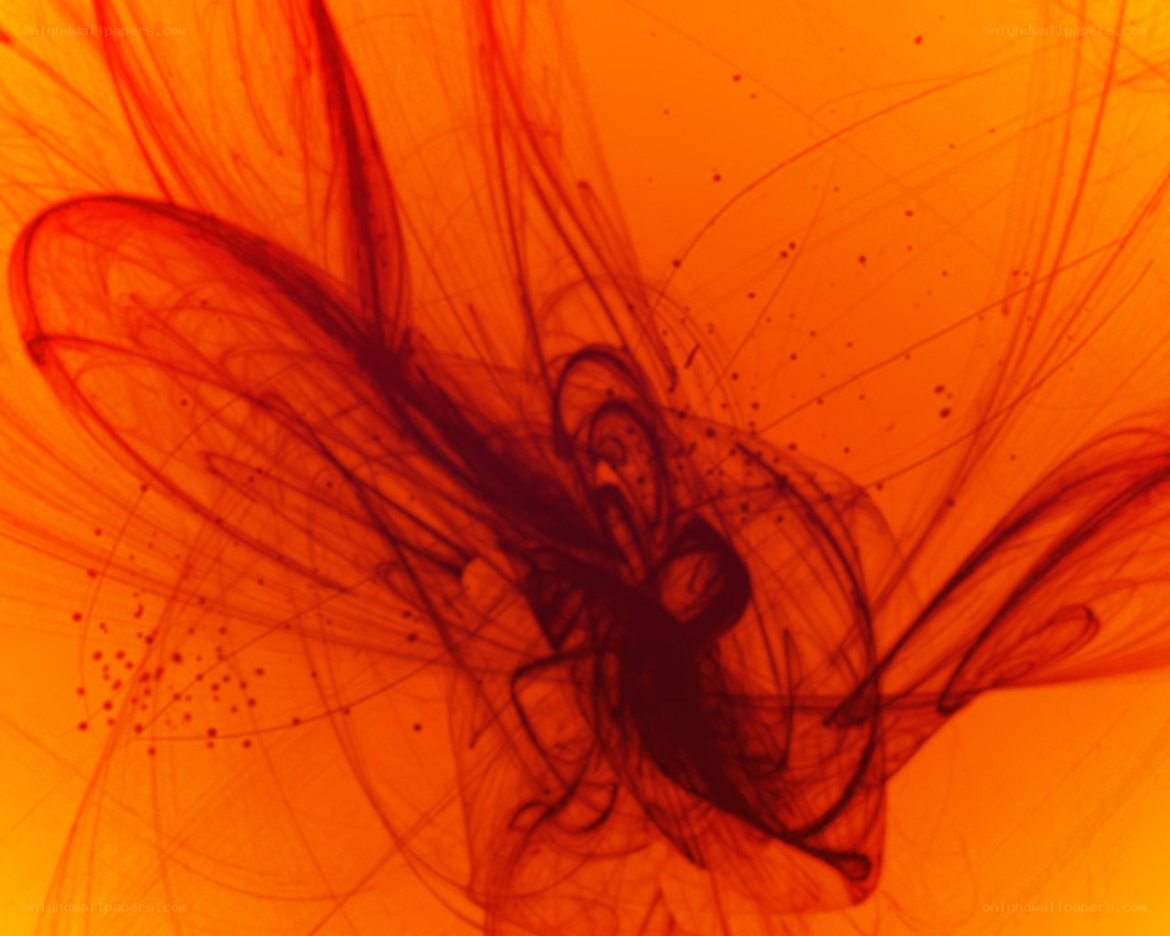 abstract red ink swirl