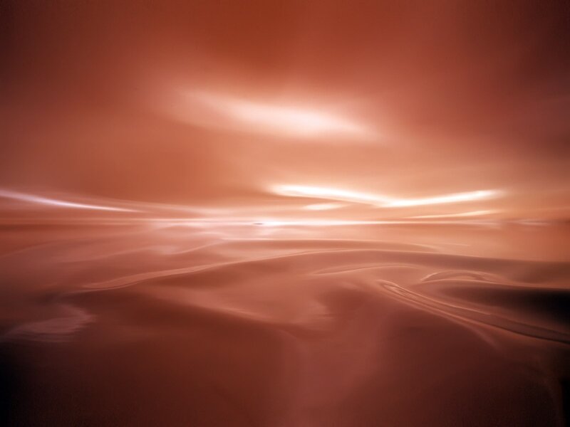 Abstract Red Landscape — Serene
