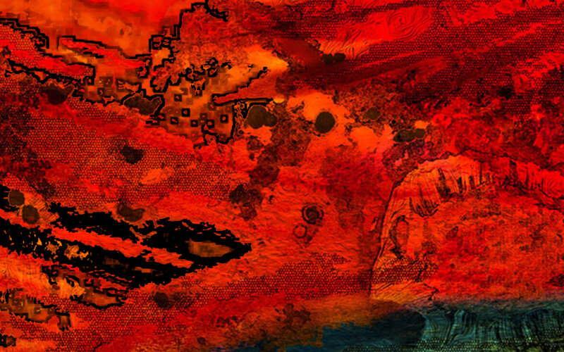 Abstract Red Landscape