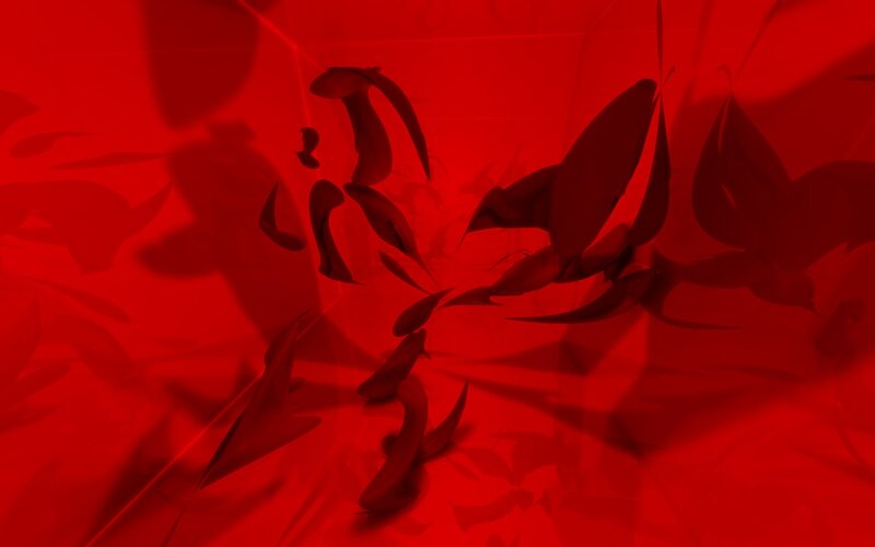 abstract red leaf shadows