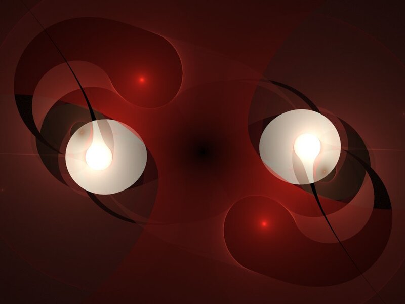 Abstract Red Light Forms — Dramatic