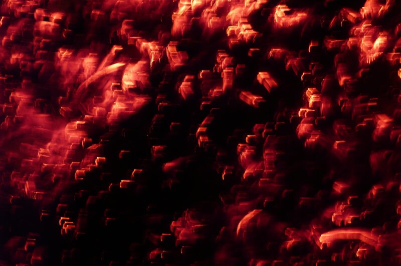 Abstract Red Light Patterns — Chaotic, Motion Blur